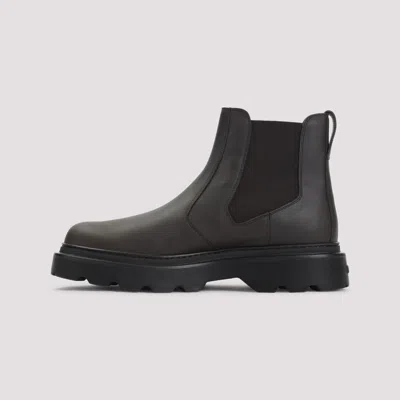 Tod's Chunky Sole Leather Ankle Boots With Elastic Panels In Multi
