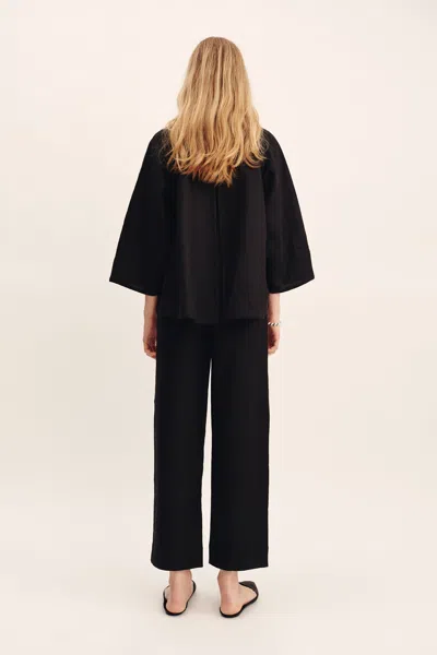 Posse Olivia Flare Linen Button-up Top