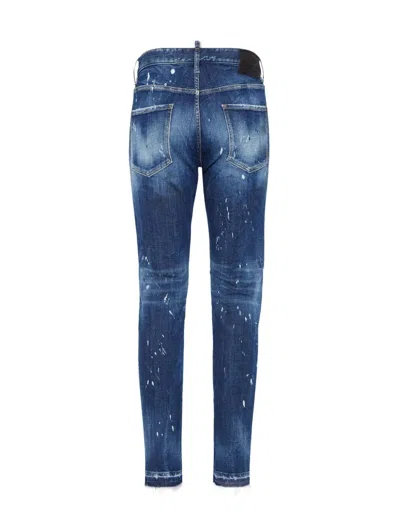 Dsquared2 Super Twinky Stretch Cotton Denim Jeans In Blue