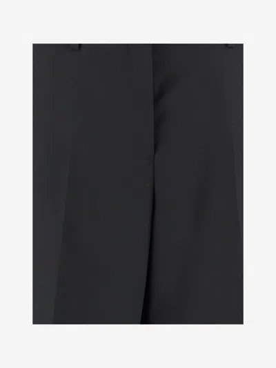 Jil Sander Tailored Wool Gabardine Pants In Gray