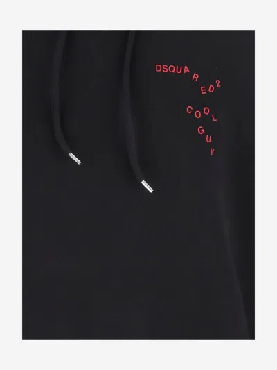 Dsquared2 Drawstring Hood Cotton Sweatshirt