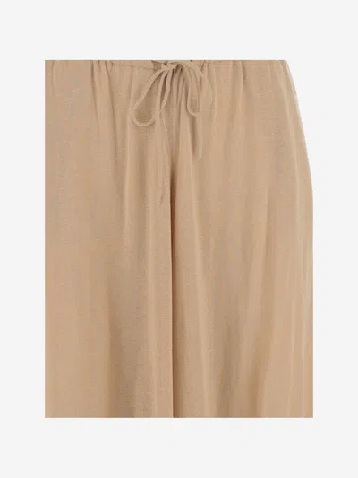By Malene Birger Light Brown Piscata Wide-leg Trousers