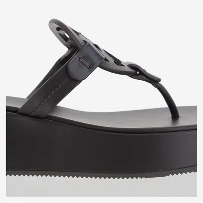 Tory Burch Black Miller Wedge Sandals