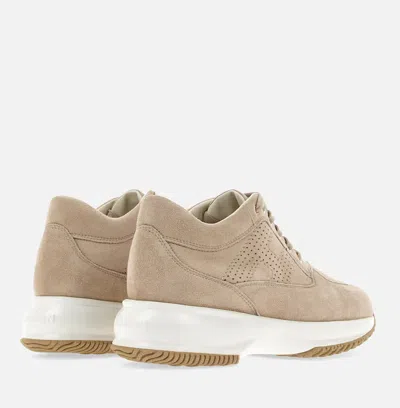 Hogan Interactive Lace-up Sneakers In Brown