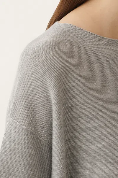 Fabiana Filippi Cotton And Lurex Sweater In Gray