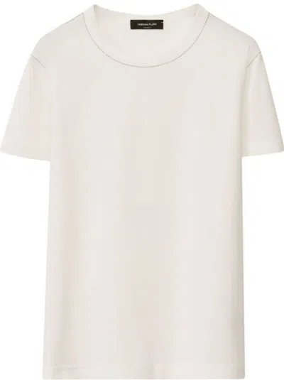 Fabiana Filippi Crew Neck Tee In Brown
