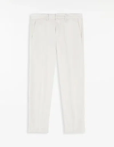 Fay Belt-loop Casual Pants In White