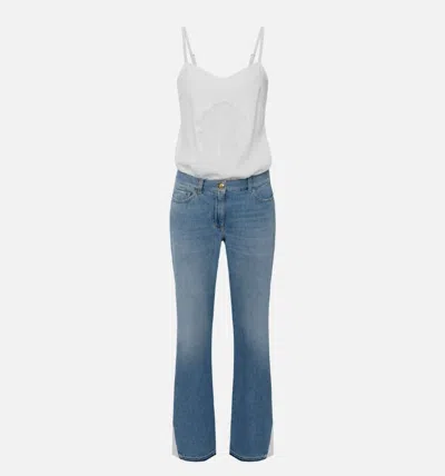 Elisabetta Franchi Trompe L'oeil Suit In Blue