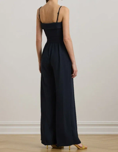 Ralph Lauren Lauren  Jumpsuit In Satin And Crepe In Blue