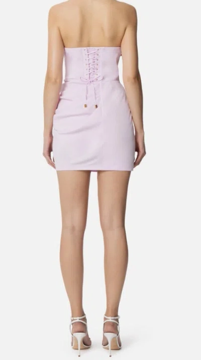 Elisabetta Franchi Crepe Dress With Macro Bow In Pink