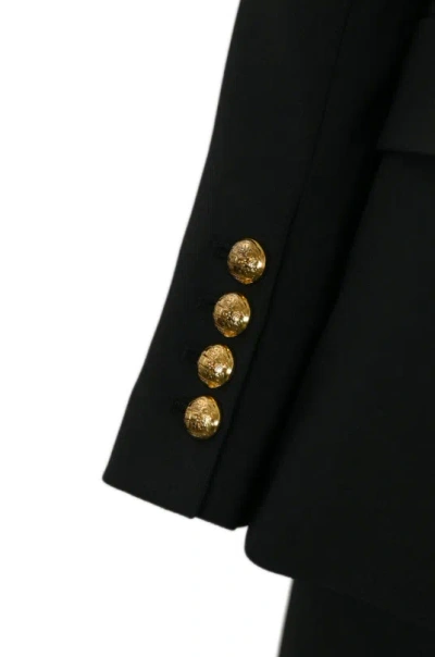 Elisabetta Franchi Single Breasted Suit With Gold Buttons In Blue