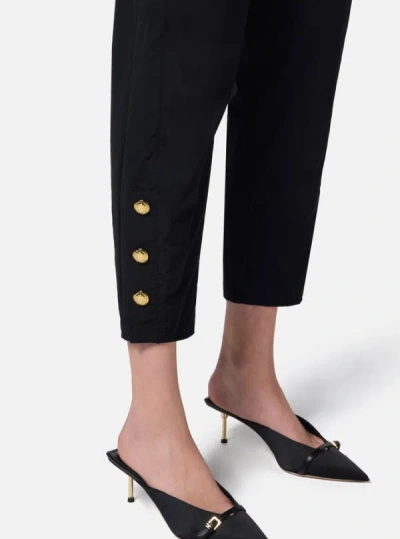Elisabetta Franchi Black Technical Sailing Pants In Black