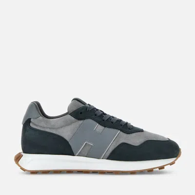 Hogan Men's H601 Leather Sneakers In Black