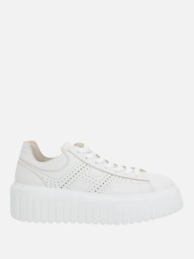 Hogan Low-top Sneakers With Ridged Platform Sole In White