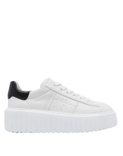 Hogan H645 Leather Sneakers In White
