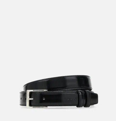 Hogan Leather Belt In Black