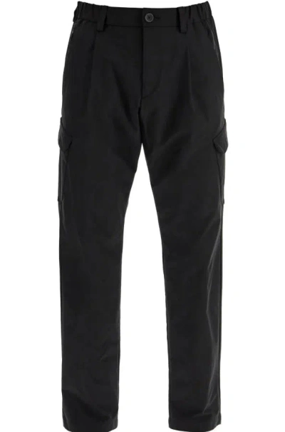 Herno Black Polyester Pants With Patch Pockets In Black