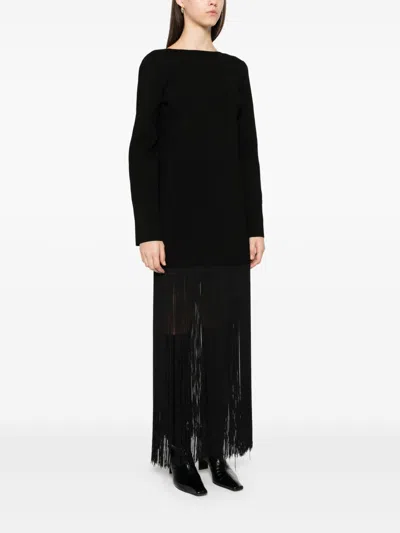 Khaite Paley Maxi Dress - Women's - Polyamide/polyester/viscose/elastane In Black