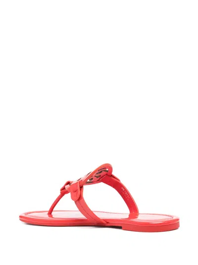 Tory Burch Miller Leather Thong Sandals In Red