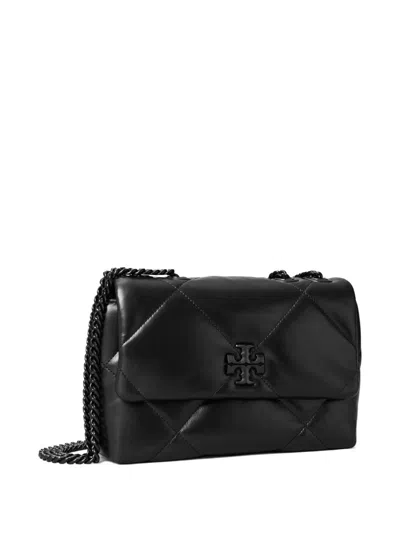 Tory Burch Kira Diamond Leather Shoulder Bag In Black