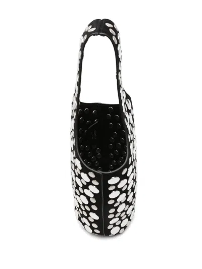 Khaite Livia Small Studded Suede Bucket Bag