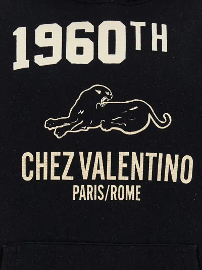 Valentino Garavani Hoodie With Logo Print In Black