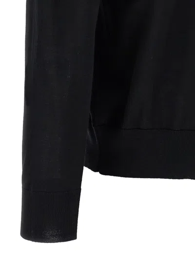 Kiton Long-sleeved Knitted Polo Shirt In Gray