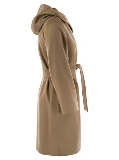 Maxmara Studio Max Mara Studio Newmang Wool Coat With Hood