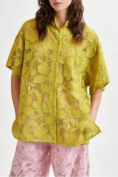 Essentiel Antwerp Hok Lace Shirt In Yellow In Yellow