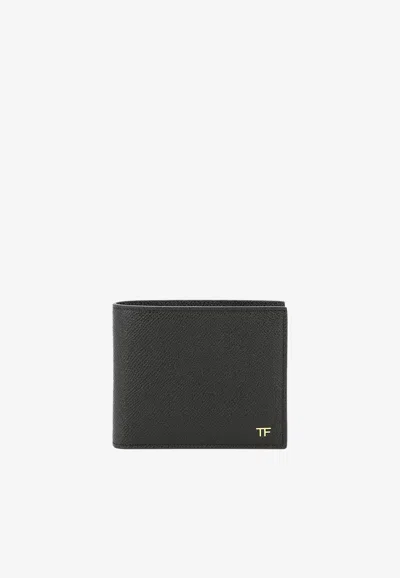 Tom Ford Tf Logo Classic Bi-fold Leather Wallet