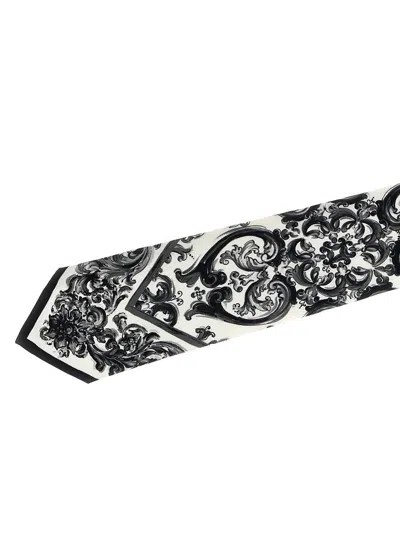 Dolce & Gabbana Maiolica Print Tie In Black