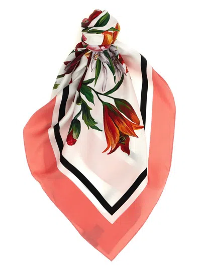 Dolce & Gabbana Floral Print Scarf Scarves And Foulards Multicolor