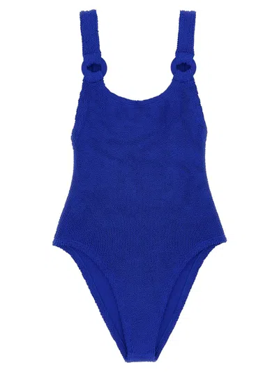 Hunza G Domino Swim One-piece Swimsuit In Blue