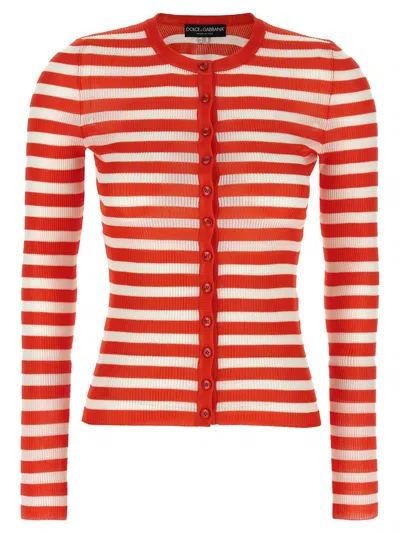 Dolce & Gabbana Striped Viscose Cardigan