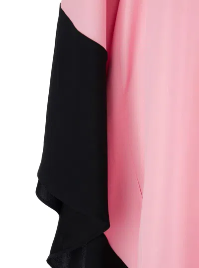 Taller Marmo Womens Olympia One-sleeve Woven Maxi Dress Baby Pink-black In Pink