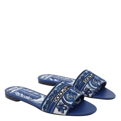 Dolce & Gabbana Flat Sandals  Woman Color Blue