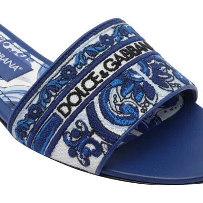 Dolce & Gabbana Flat Sandals  Woman Color Blue