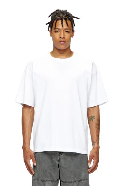 Diesel T-shirt In White Cotton With Logo In White