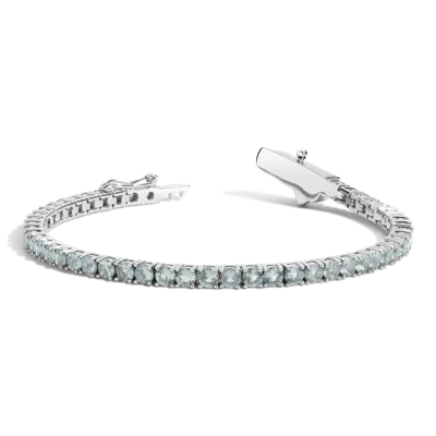 Aurate New York Lab Grown Blue Tourmaline Tennis Bracelet