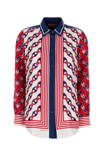 Gucci Silk Twill Printed Shirt