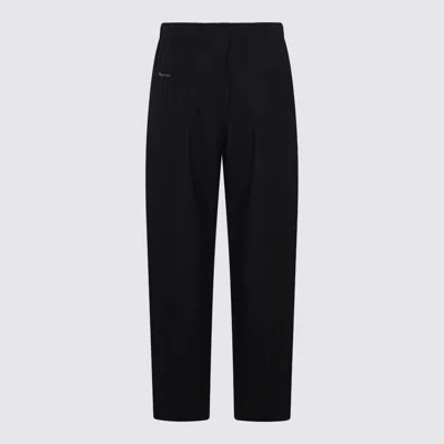 Marni Relaxed Fit Trousers Elastic Waistband In Blue