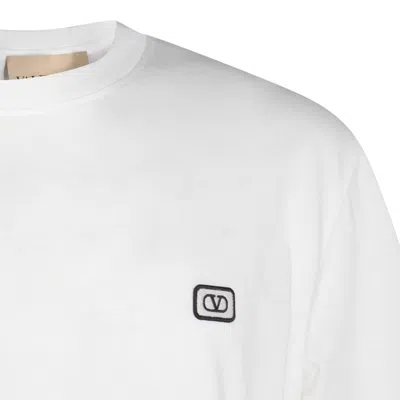 Valentino Vlogo Patch T-shirt With In White