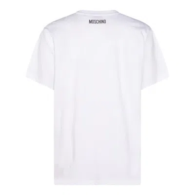 Moschino Crew Neck Graphic Print Short Sleeves In White