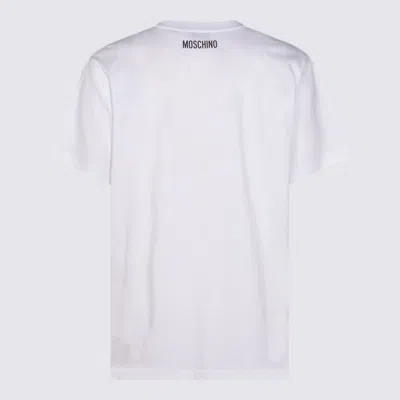 Moschino Crew Neck Graphic Print Short Sleeves In White