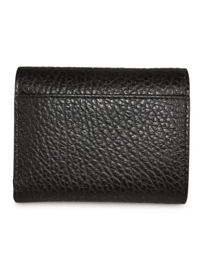Maison Margiela Tri-fold Buttoned Wallet In Black