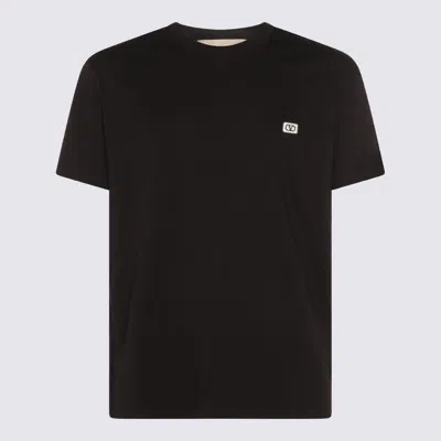 Valentino T-shirt With Signature Vlogo In Black