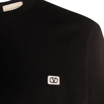 Valentino T-shirt With Signature Vlogo In Black