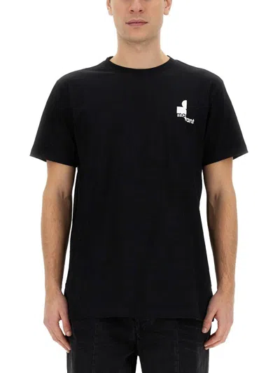 Isabel Marant Zafferh Logo-print Organic Cotton T-shirt In Black