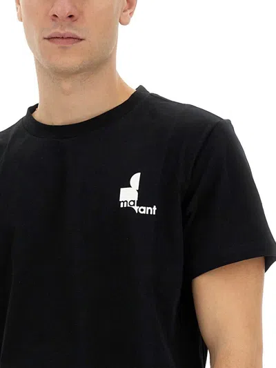Isabel Marant Zafferh Logo-print Organic Cotton T-shirt In Black