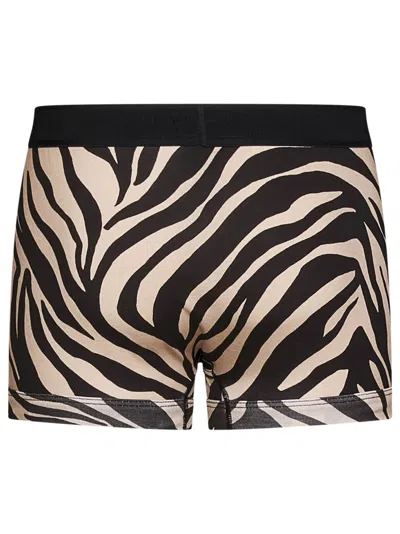 Tom Ford Zebra Printed Boxers In Black